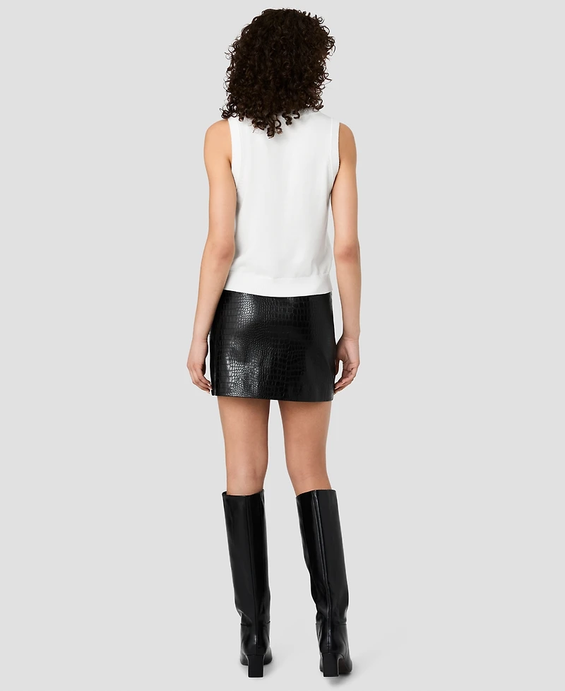 French Connection Women's Willa V-Neck Sleeveless Knit Vest