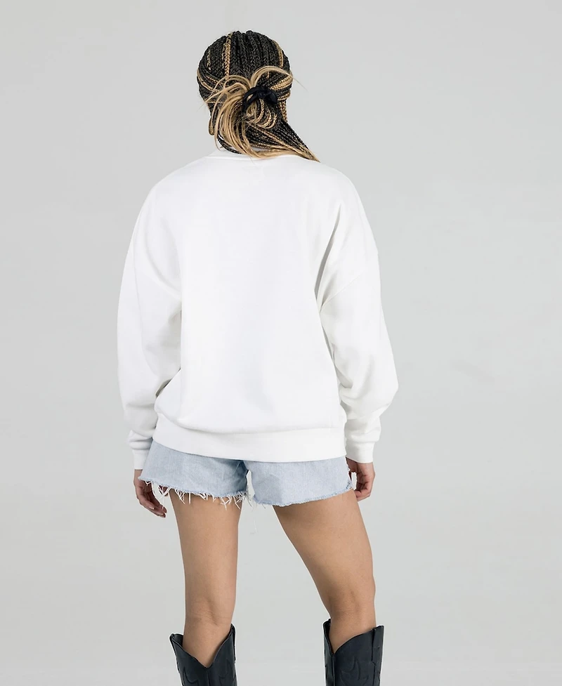 Gameday Couture Women's White Saint Louis Billikens Oversized Premium Fleece Sweatshirt