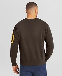 Darius Rucker Collection by Fanatics Men's Brown San Diego Padres Washed Crew Neck Pullover Sweatshirt