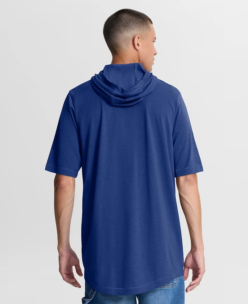 Nike Men's Royal New York Mets Arched Wordmark Tri-Blend Hooded T-Shirt