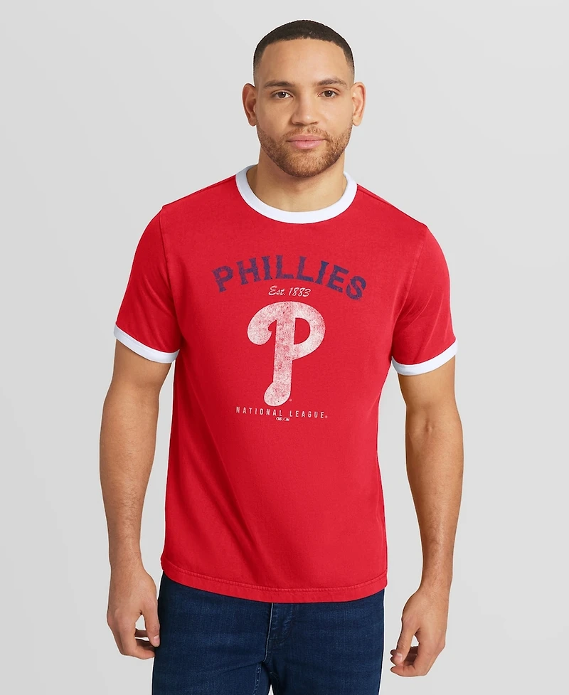 Darius Rucker Collection by Fanatics Men's Red Philadelphia Phillies Washed Ringer T-Shirt
