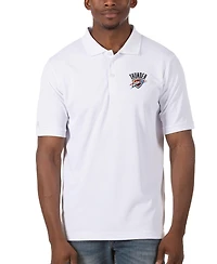Antigua Men's White Oklahoma City Thunder Legacy Pique Polo Shirt