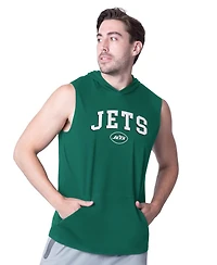 Msx by Michael Strahan Men's Green New York Jets Action Sleeveless Pullover Hoodie