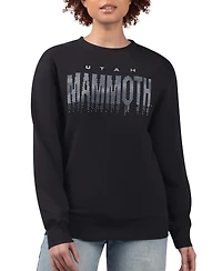 G-iii 4Her by Carl Banks Women's Black Utah Mammoth Metallic Drop Printed Fleece Sweatshirt