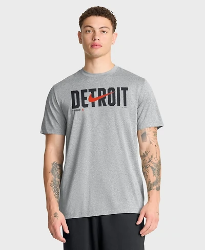 Nike Men's Heather Gray Detroit Tigers Swoosh Legend Dri-fit T-Shirt