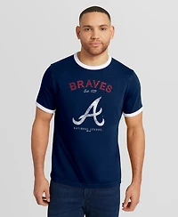 Darius Rucker Collection by Fanatics Men's Navy Atlanta Braves Washed Ringer T-Shirt