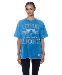 New Era Women's Blue Detroit Lions Throwback Oversized T-Shirt