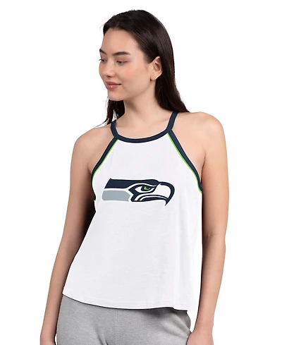 G-iii 4Her by Carl Banks Women's White Seattle Seahawks Redemption Win Slub Tank Top