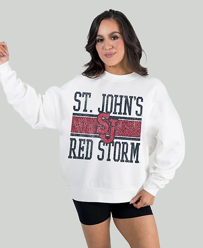 Gameday Couture Women's White St. John's Red Storm Fair Catch Pullover Sweatshirt
