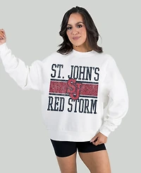 Gameday Couture Women's White St. John's Red Storm Fair Catch Pullover Sweatshirt
