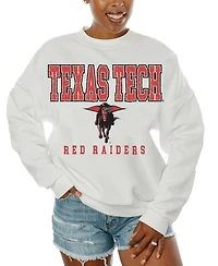 Gameday Couture Women's White Texas Tech Red Raiders Freestyle Fleece Pullover Sweatshirt