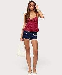 Edikted Women's Belen Lacey Babydoll Top