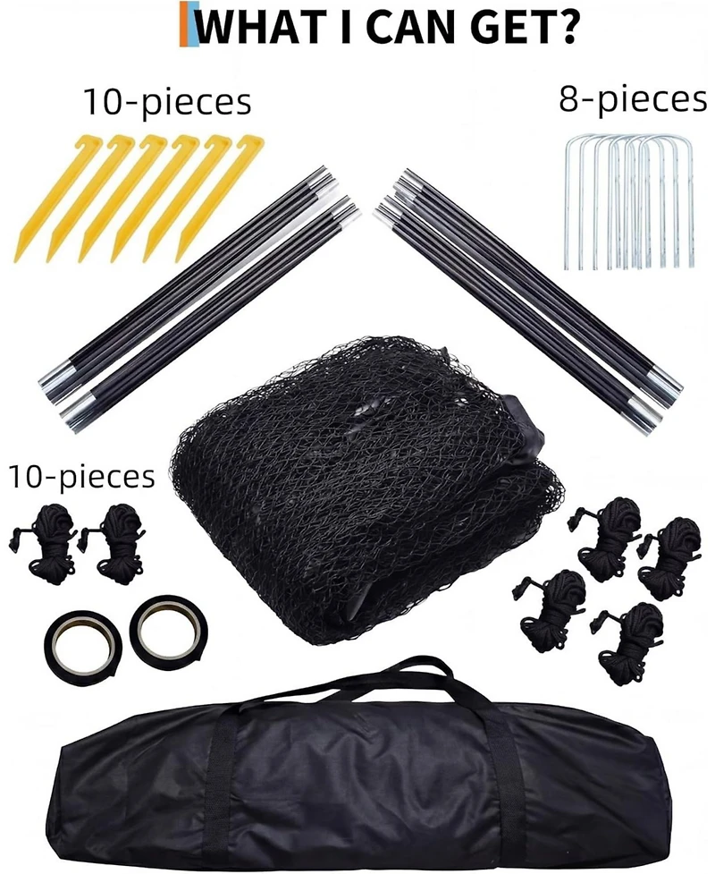 Xo 33FT Batting Cage Net with Frame, Multi-Sport Baseball Softball Golf Practice Cage for Backyard Field Training
