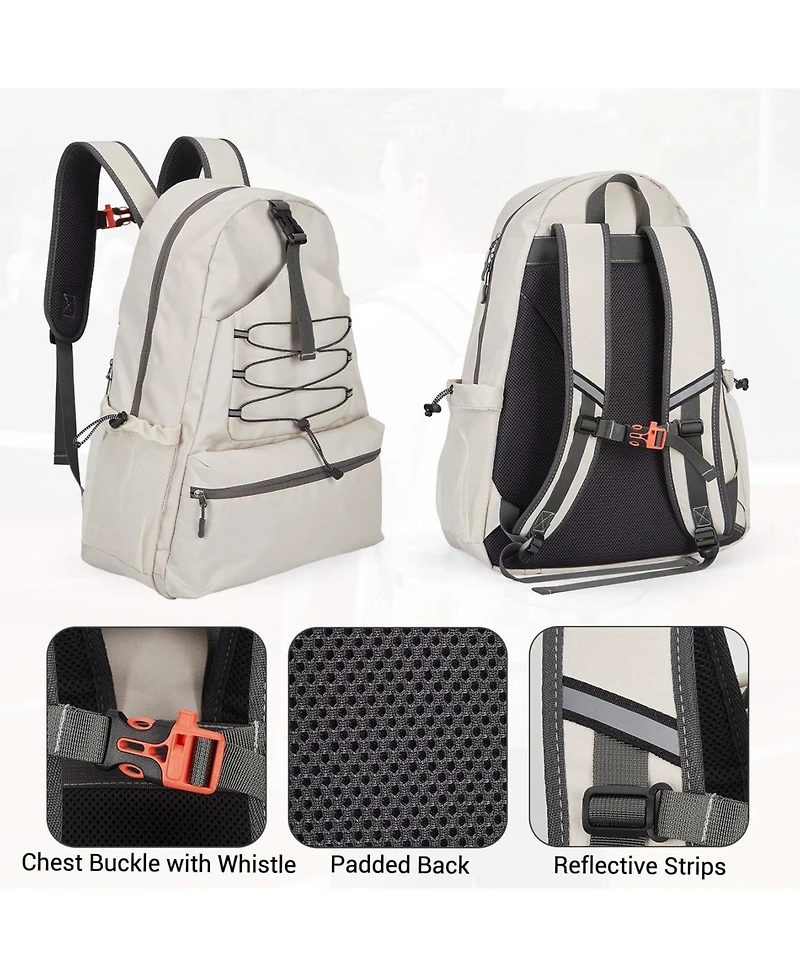 Xo Tennis Backpack, 2 Racket Storage with Shoe Compartment, Large Capacity Sports Bag for Tennis Pickleball Gear