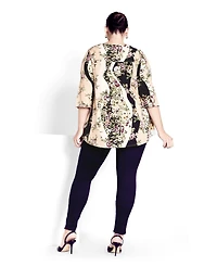 Avenue Women's Plus Leona Zip Top