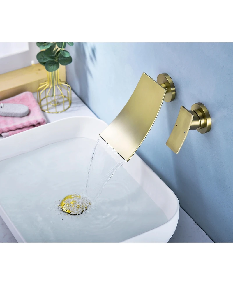 Phying Wall Mount Widespread Bathroom Faucet