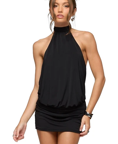 Edikted Women's Saraya Backless High Neck Mini Dress