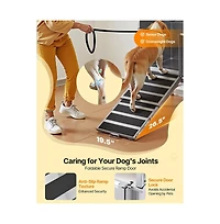 Ruie 50 inch Stainless Steel Dog Washing Station with Ramp Faucet and Showerhead Left Door