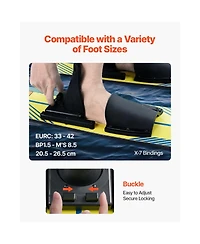 Hikeen Water Skis Kids Water Ski Trainers Adjustable Bindings Double Handle Rope and Removable Stabilizing Bar Training Waterskis