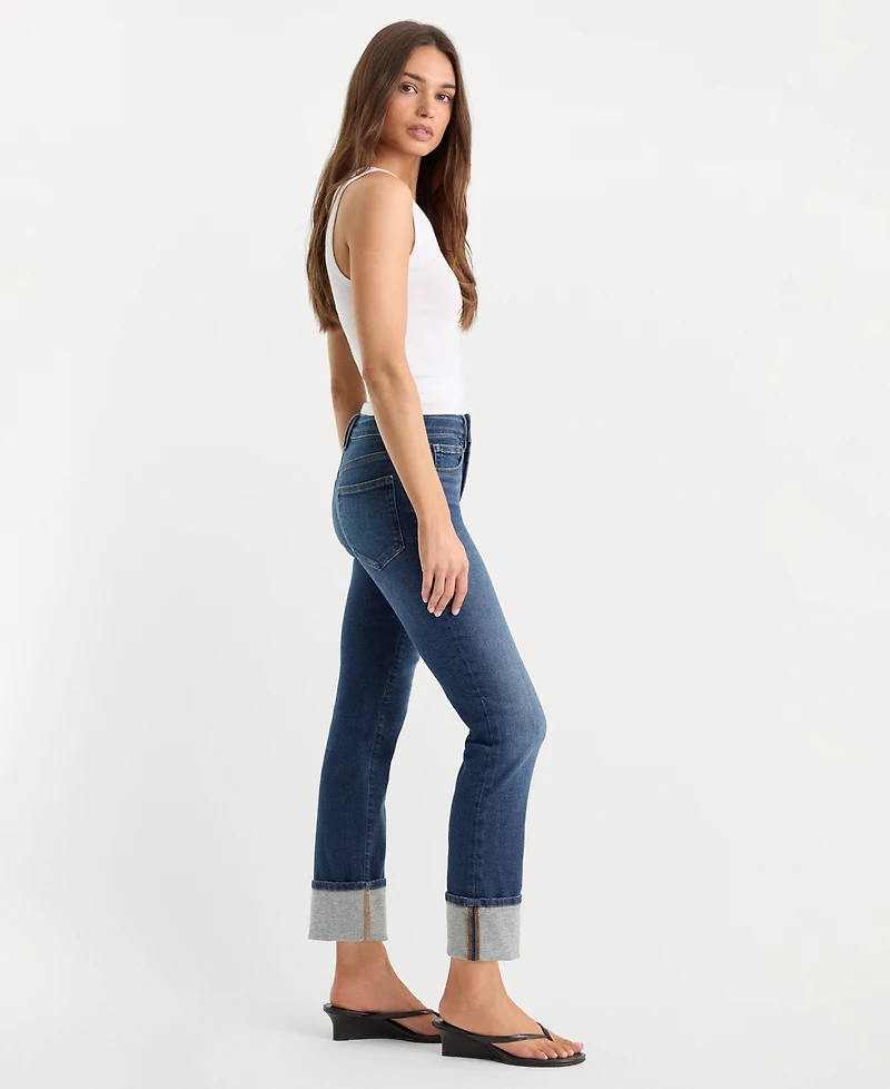 Good American Women's Straight Mid-Rise Jeans