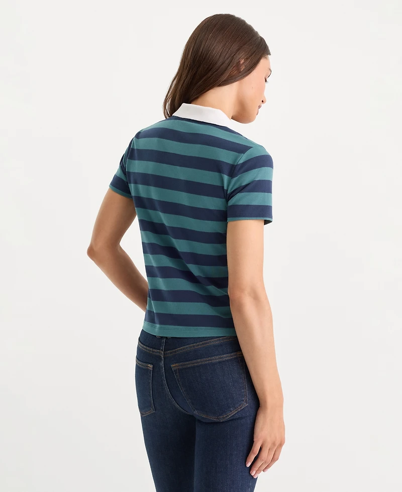 Good American Women's Short-Sleeve Polo Shirt, Created for Macy's