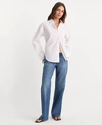 Good American Women's Poplin Oversized Classic Shirt