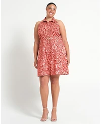 Estelle Women's Bellavie Floral Button-Front Belted Mini Dress
