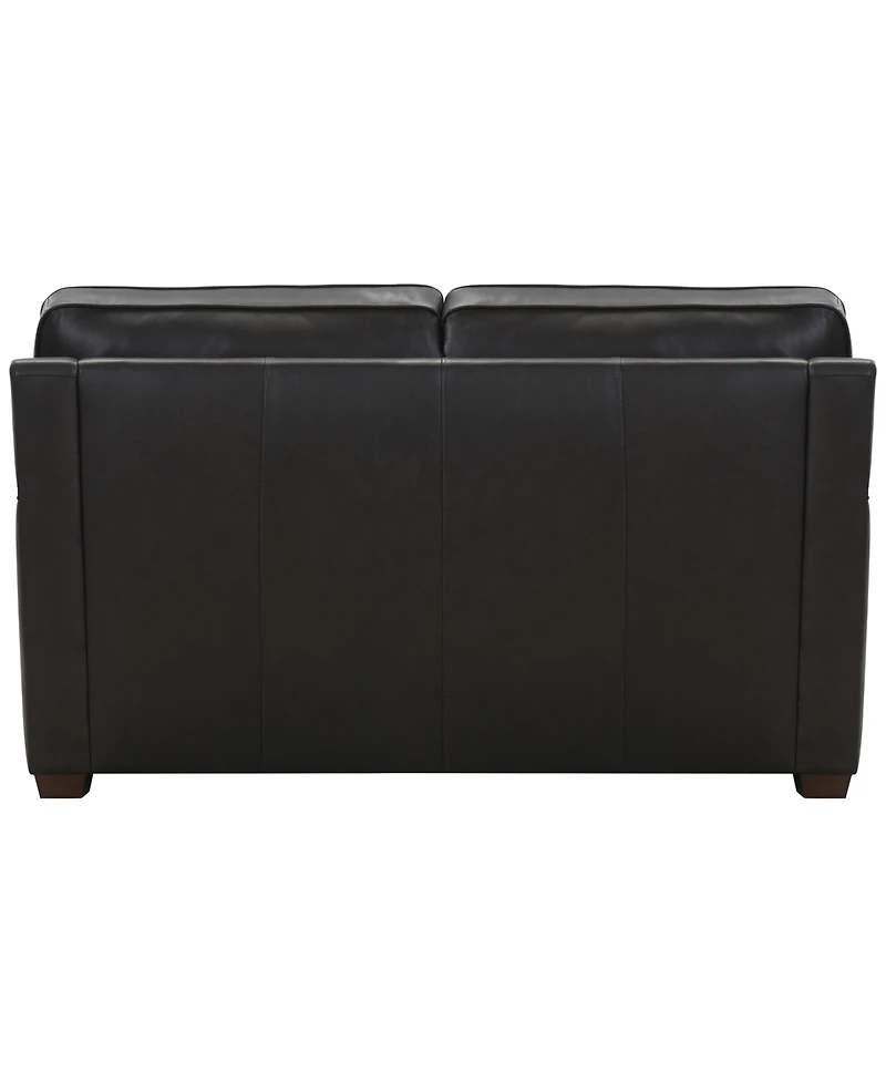 Gaspare 64" Leather Loveseat, Macy's Exclusive