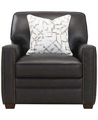 Gaspare 37" Leather Chair, Macy's Exclusive