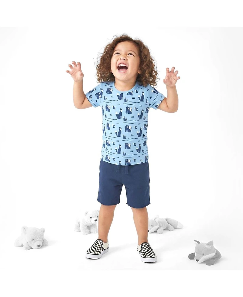 Mightly Toddler Girls Fair Trade Organic Cotton Ribbed Scoop Neck Tee