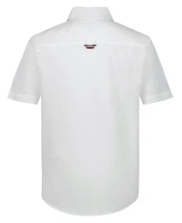 Tommy Hilfiger Boys' 8-20 Logo Short-Sleeve Button-Front Shirt