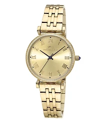 Porsamo Bleu Women's Emma Stainless Steel Gold Tone Sunray Dial Watch 1141BEMS