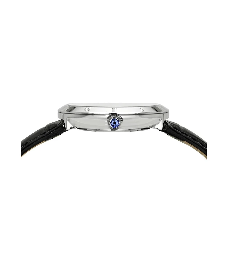 Porsamo Bleu Women's Monroe Genuine Leather Silver Tone and Watch 1491AMOL
