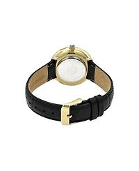 Porsamo Bleu Women's Monroe Genuine Leather Gold Tone and Black Watch 1491DMOL