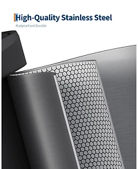 Gaomon Step-on Kitchen Stainless Steel Trash Can, Trash Bin with Soft-Close Lid