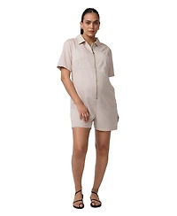 Ingrid + Isabel Maternity Short Sleeve Utility Romper