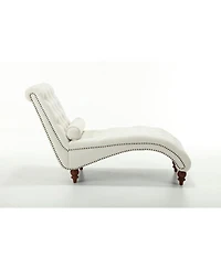 Streamdale Furniture Classical Velvet Recliner Chair with Button Tufting and Silver Nailhead Trim