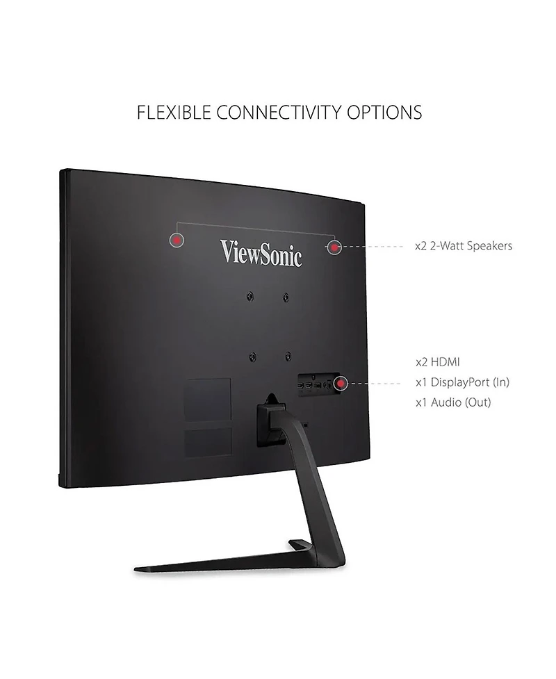 ViewSonic VX2718-2KPC-mhd 27" Wqhd 165Hz Mva Led Curved Gaming Monitor