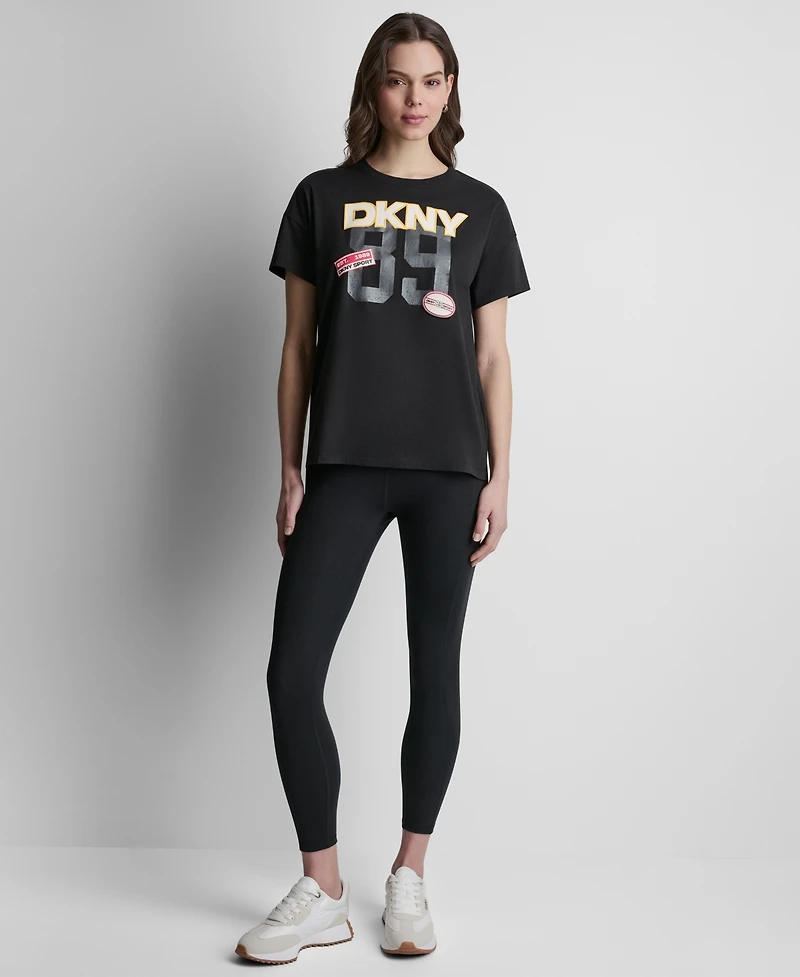Dkny Sport Women's Campus Patch Crewneck T-Shirt
