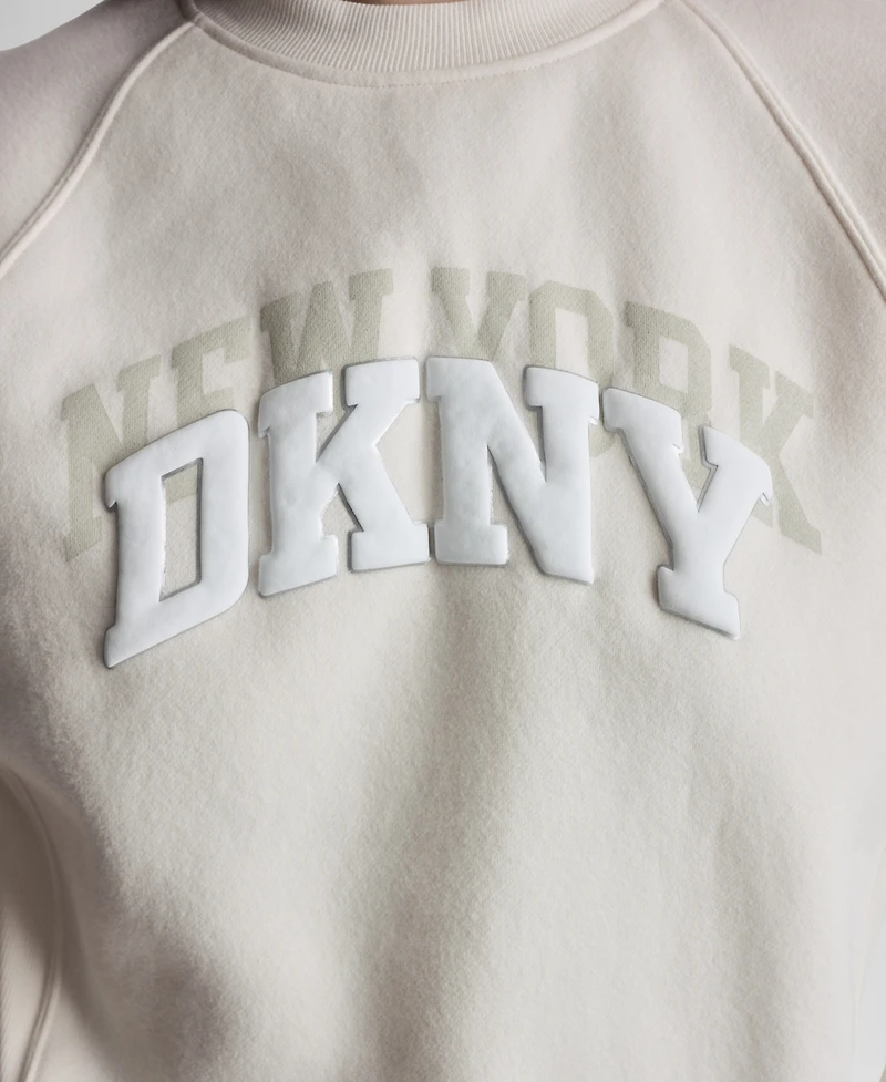 Dkny Sport Women's Ny Shadow Varsity Logo Crewneck Sweatshirt