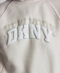 Dkny Sport Women's Ny Shadow Varsity Logo Crewneck Sweatshirt