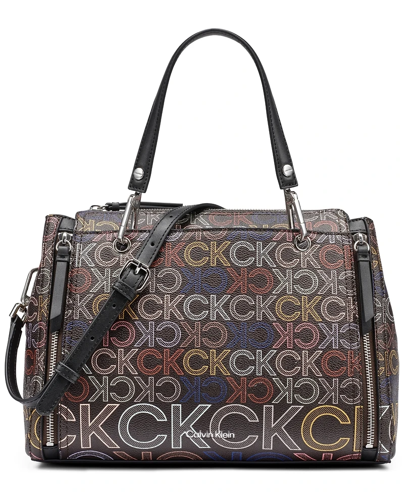 Calvin Klein Garnet Zipper Medium Satchel Handbag