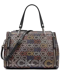 Calvin Klein Garnet Zipper Medium Satchel Handbag