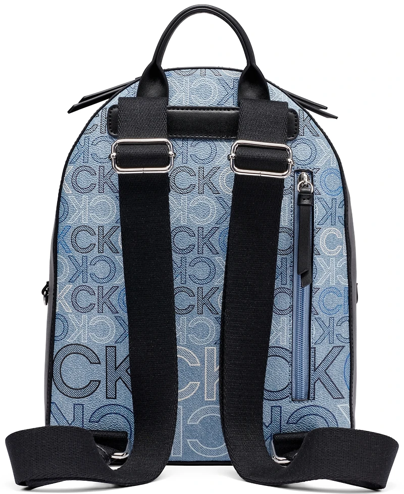 Calvin Klein Kyren Denim Signature Backpack Messenger
