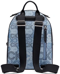 Calvin Klein Kyren Denim Signature Backpack Messenger
