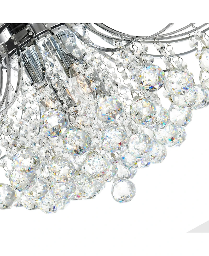 Cwi Lighting Princess 20" Metal 6-Light Crystal Flush Mount