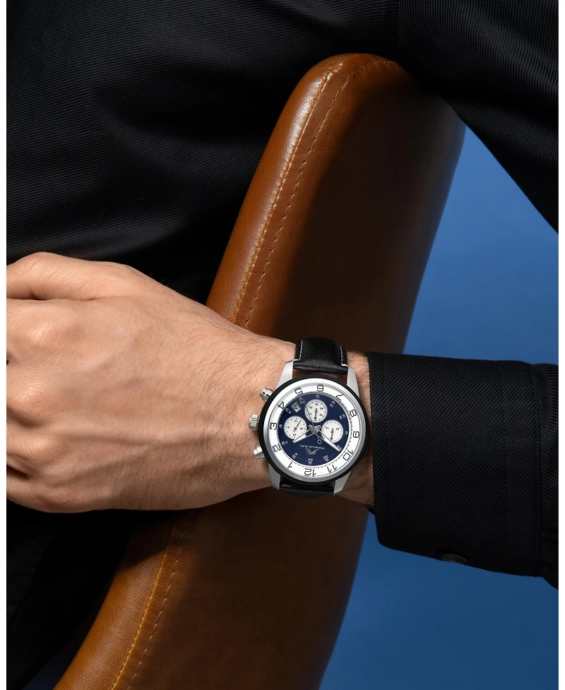 Porsamo Bleu Men's Arthur Genuine Leather Band Watch 1091CARL