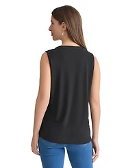 Jones New York Women's Crepe Sleeveless V-Neck Top