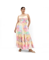 City Chic Women's Kalea Swirl Print Maxi Dress