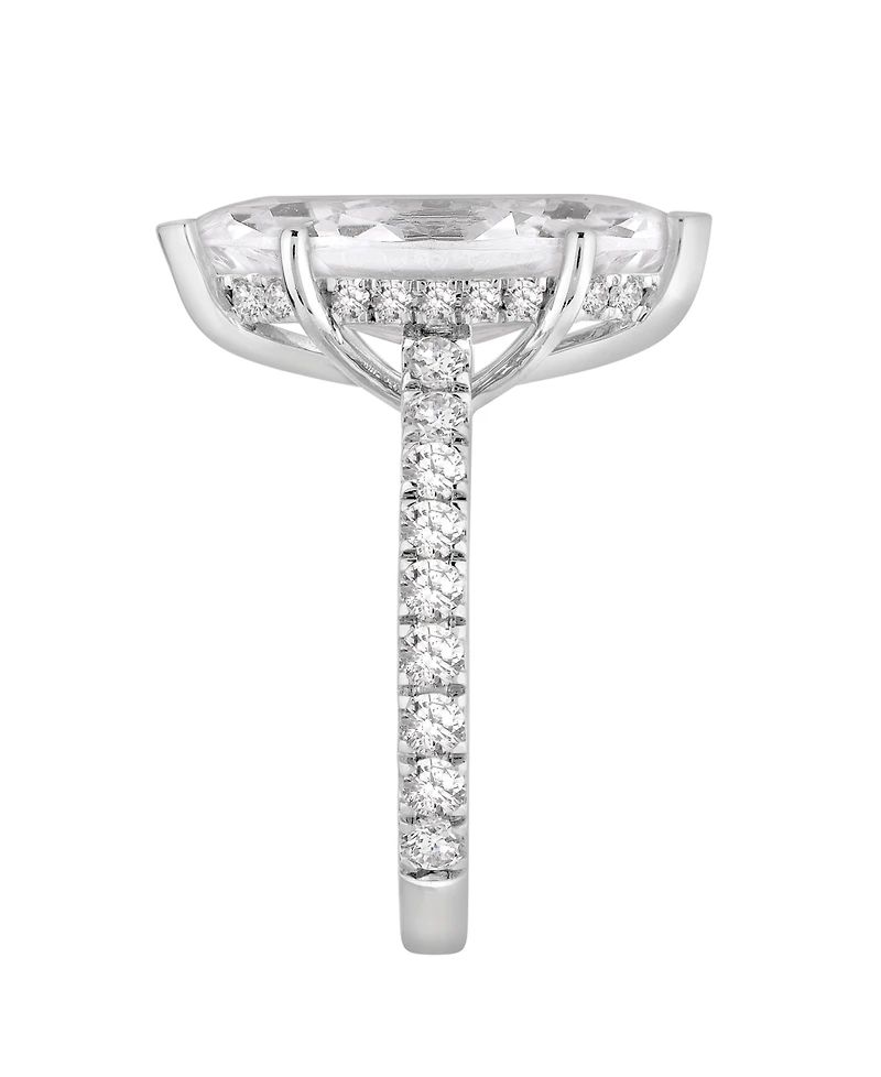 Macy's Certified Lab-Grown Diamond Halo Engagement Ring (6 ct. t.w.) in 14k White Gold